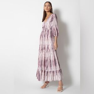 NWT $158 Tart Emeline Maxi Dress in Linear Dust Size XS summer boho romantic